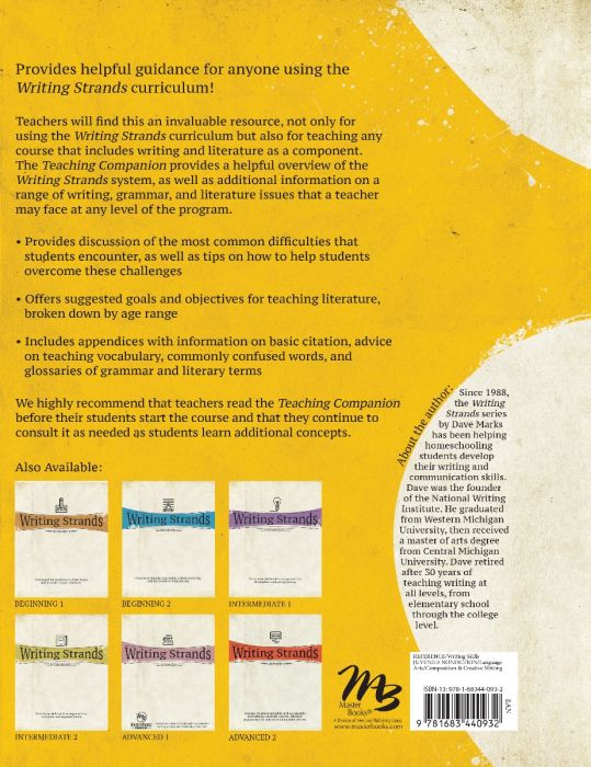 Writing Strands: Teaching Companion - High School - Homeschool