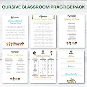 Cursive Classroom Practice Pack
